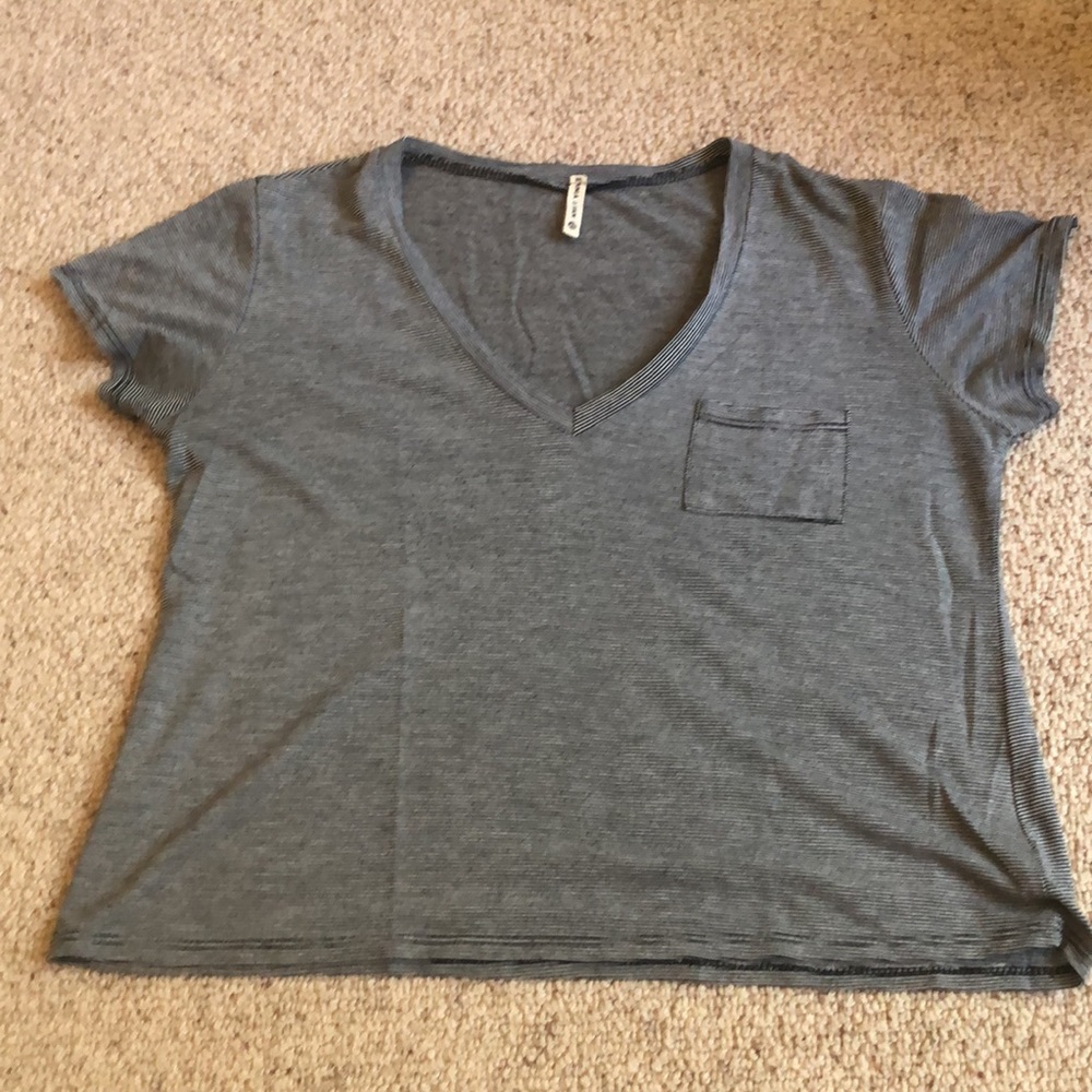 LF Striped Vneck Tshirt